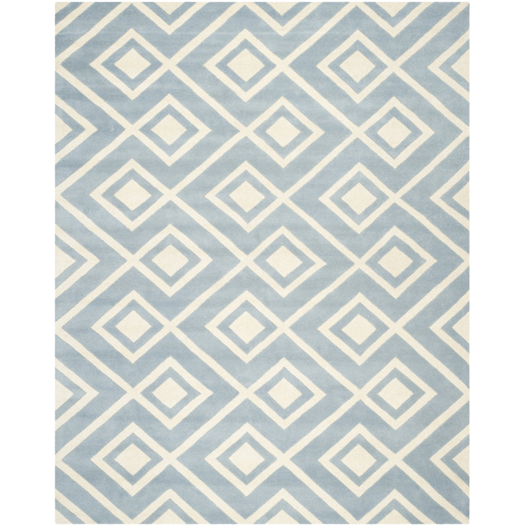 SAFAVIEH Chatham CHT742B Handmade Blue / Ivory Rug Image 1