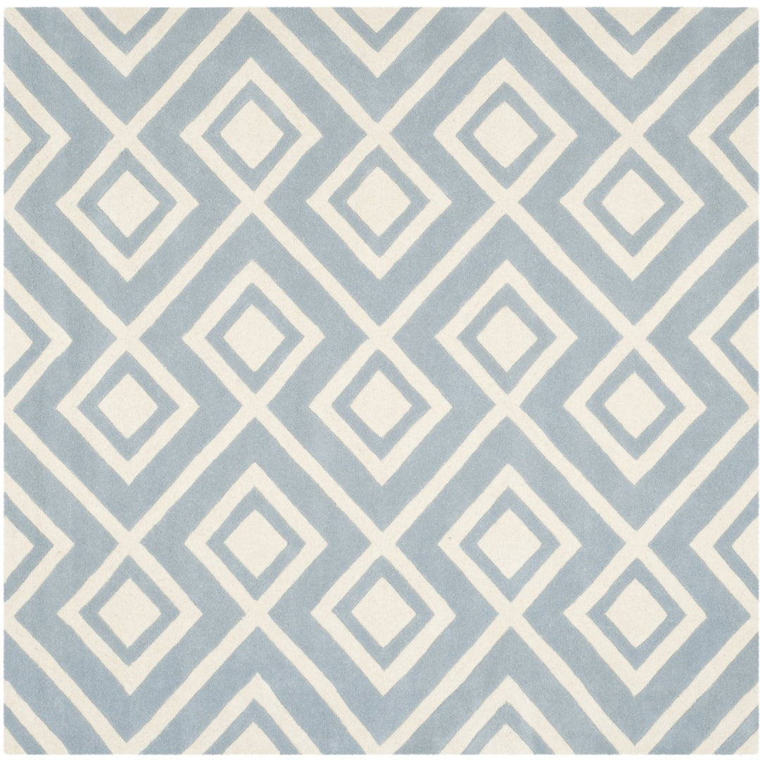 SAFAVIEH Chatham CHT742B Handmade Blue / Ivory Rug Image 1