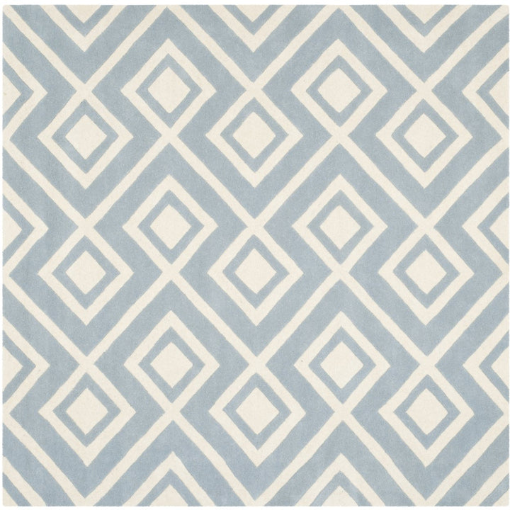 SAFAVIEH Chatham CHT742B Handmade Blue / Ivory Rug Image 1