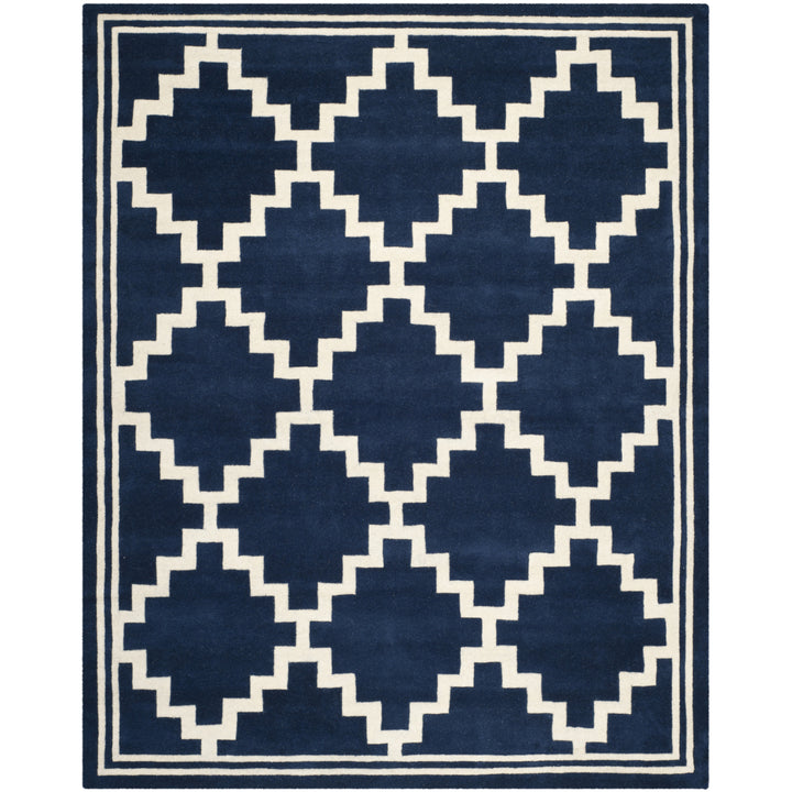 SAFAVIEH Chatham CHT743C Handmade Navy / Ivory Rug Image 1