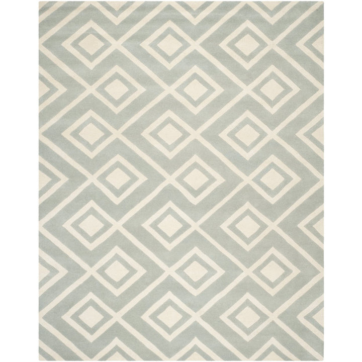 SAFAVIEH Chatham CHT742E Handmade Grey / Ivory Rug Image 1