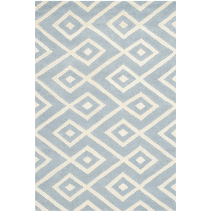 SAFAVIEH Chatham CHT742B Handmade Blue / Ivory Rug Image 10