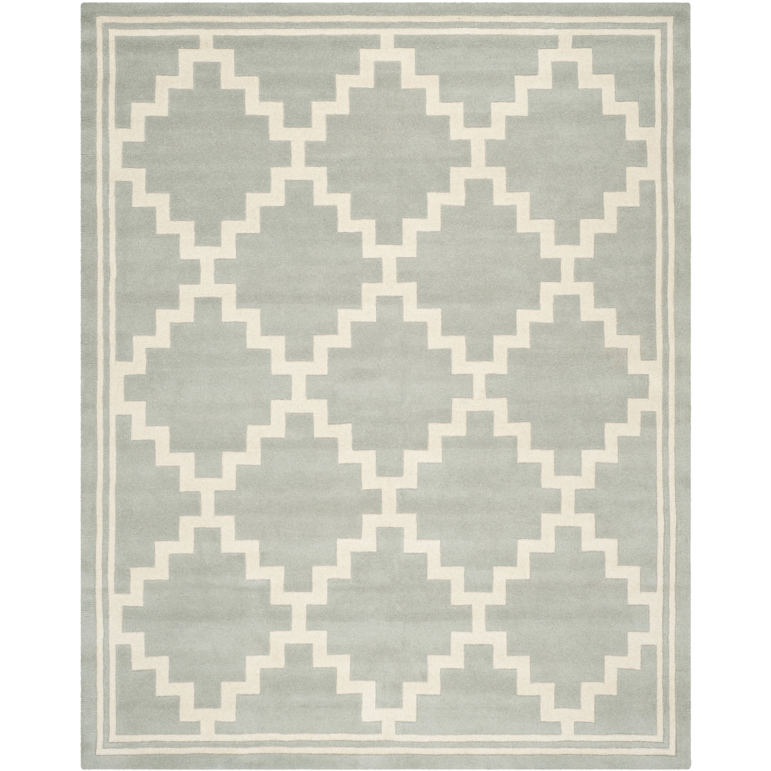 SAFAVIEH Chatham CHT743E Handmade Grey / Ivory Rug Image 1