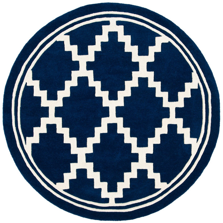 SAFAVIEH Chatham CHT743C Handmade Navy / Ivory Rug Image 1