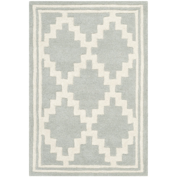 SAFAVIEH Chatham CHT743E Handmade Grey / Ivory Rug Image 2