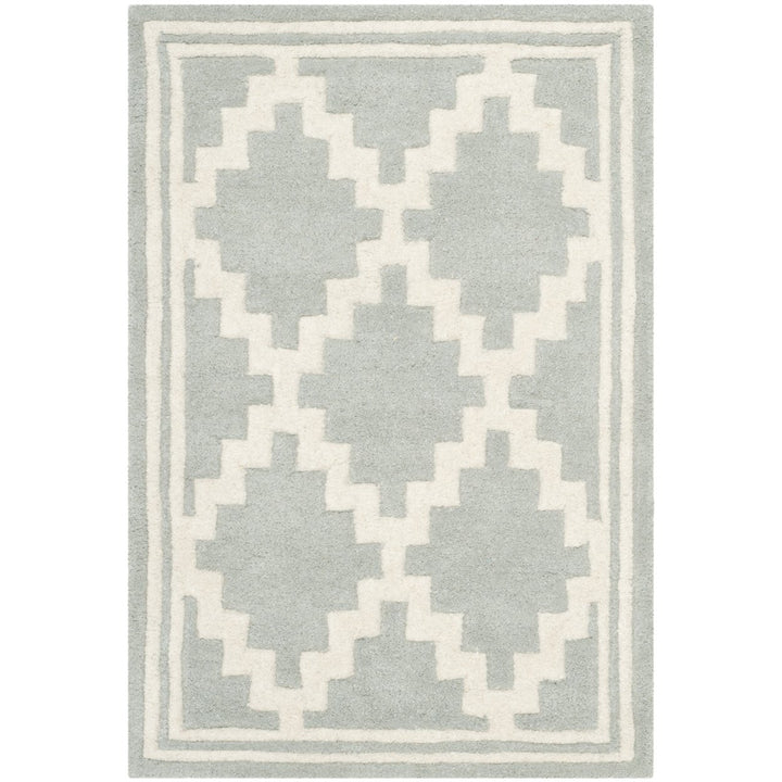 SAFAVIEH Chatham CHT743E Handmade Grey / Ivory Rug Image 1