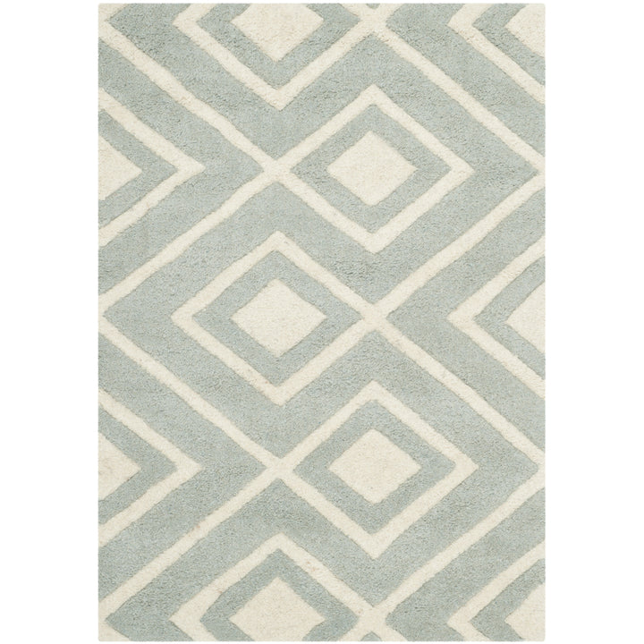 SAFAVIEH Chatham CHT742E Handmade Grey / Ivory Rug Image 8