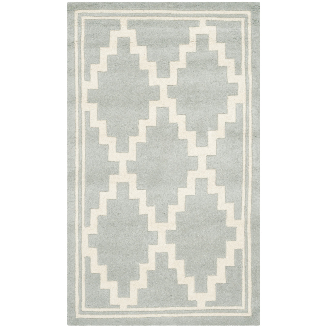 SAFAVIEH Chatham CHT743E Handmade Grey / Ivory Rug Image 4