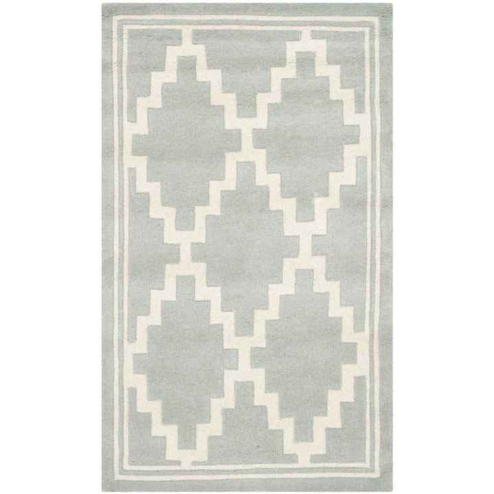 SAFAVIEH Chatham CHT743E Handmade Grey / Ivory Rug Image 1