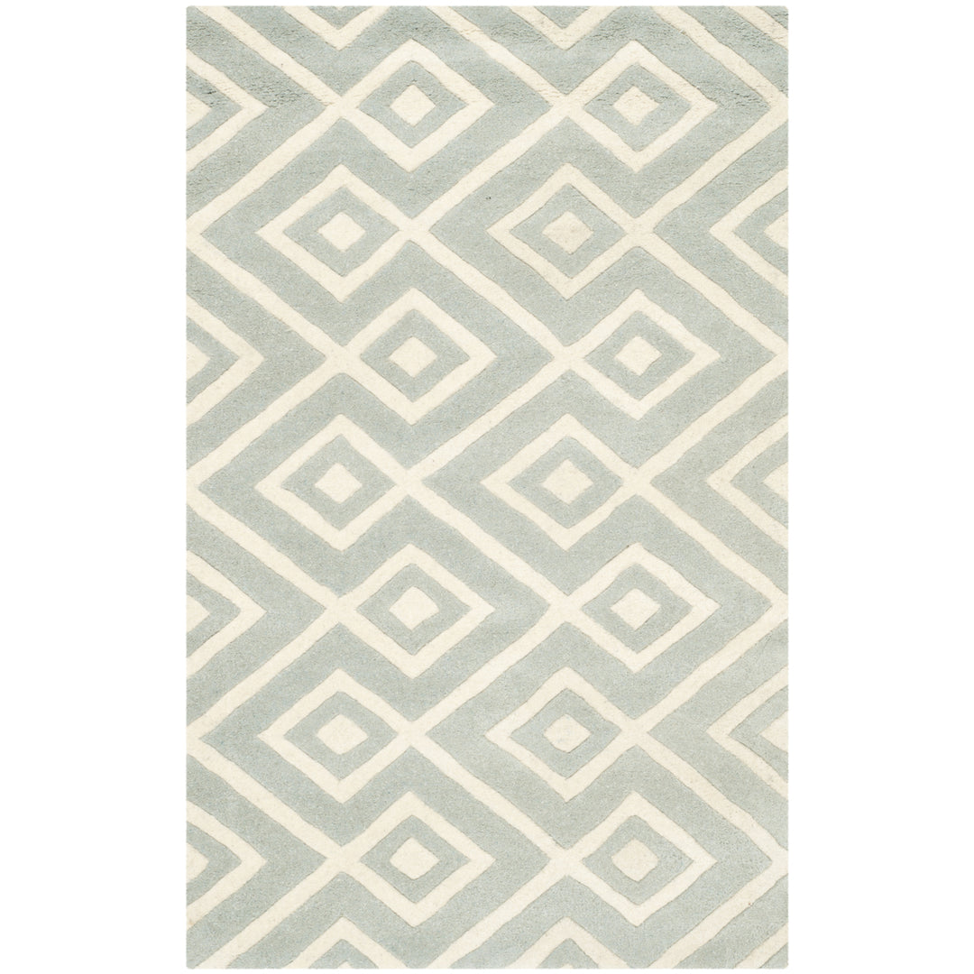 SAFAVIEH Chatham CHT742E Handmade Grey / Ivory Rug Image 9