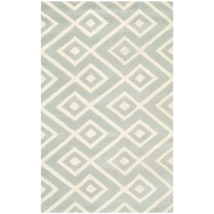 SAFAVIEH Chatham CHT742E Handmade Grey / Ivory Rug Image 9