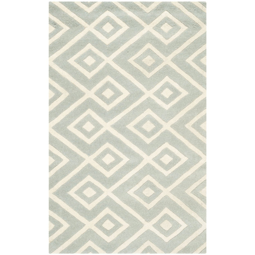 SAFAVIEH Chatham CHT742E Handmade Grey / Ivory Rug Image 1