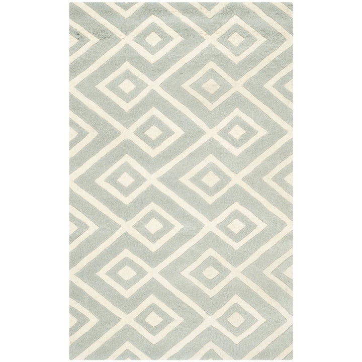 SAFAVIEH Chatham CHT742E Handmade Grey / Ivory Rug Image 1