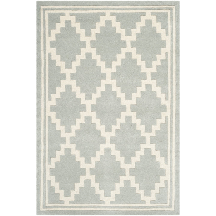 SAFAVIEH Chatham CHT743E Handmade Grey / Ivory Rug Image 5