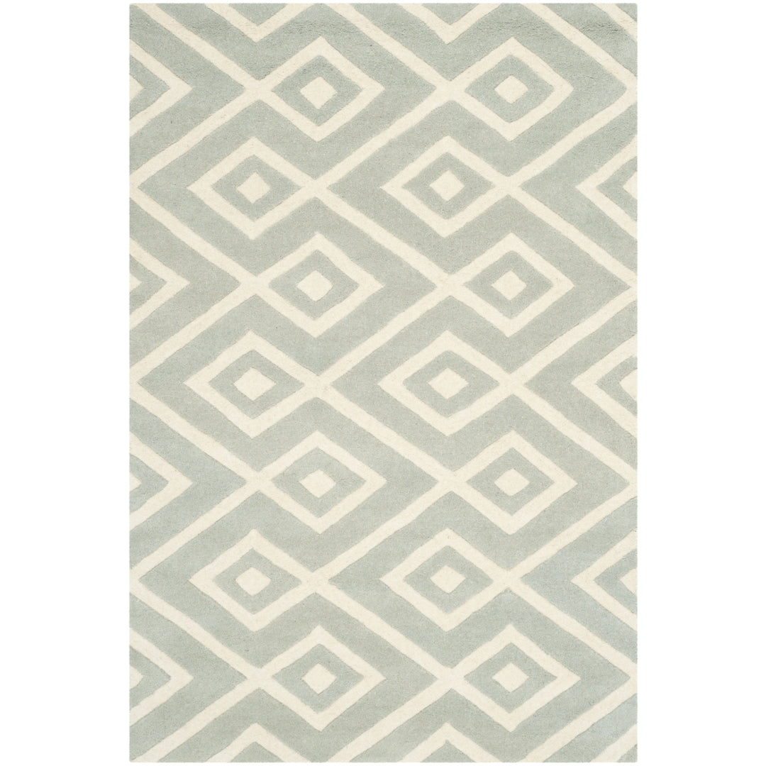 SAFAVIEH Chatham CHT742E Handmade Grey / Ivory Rug Image 10