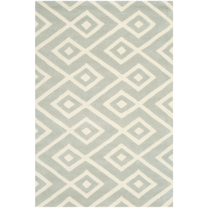 SAFAVIEH Chatham CHT742E Handmade Grey / Ivory Rug Image 10