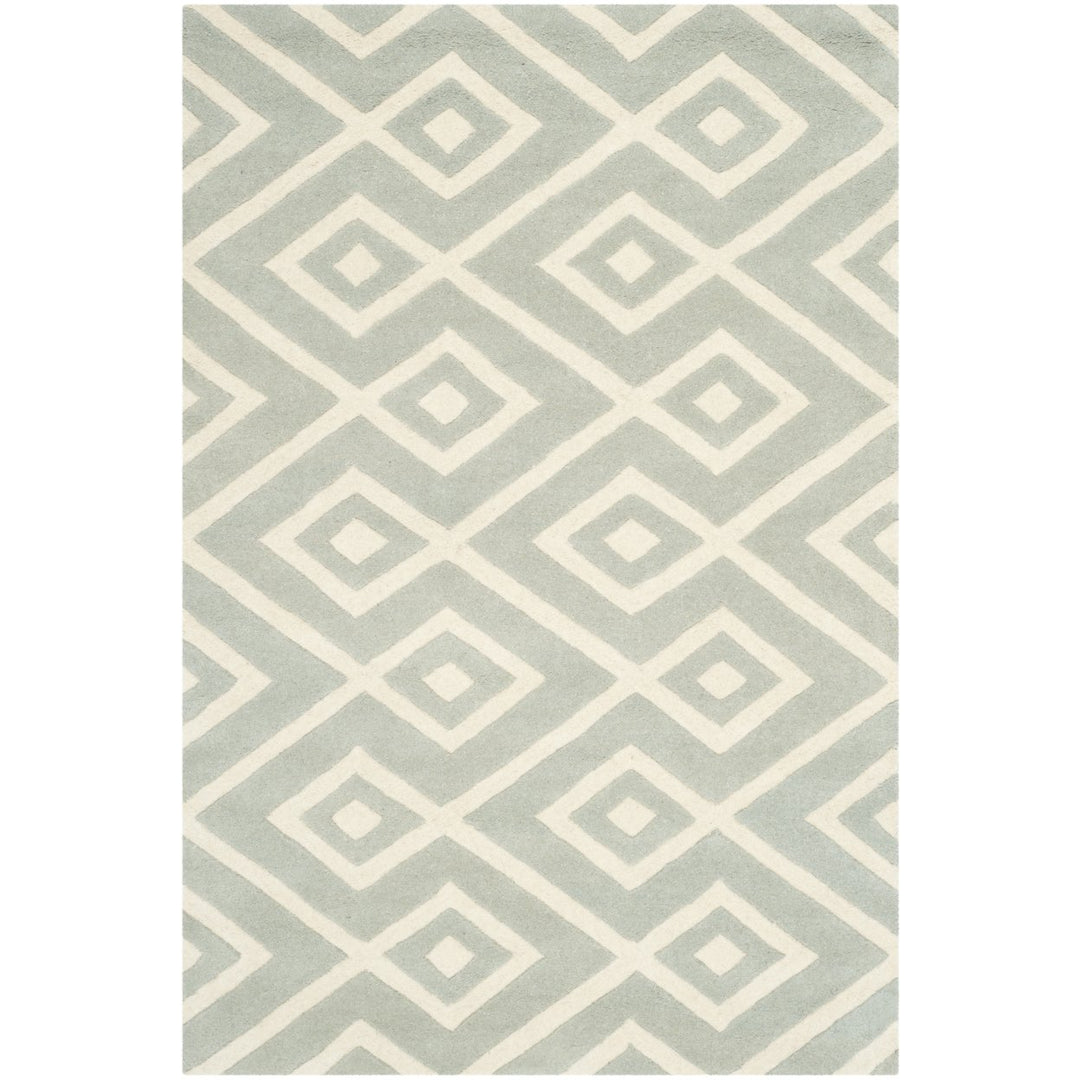 SAFAVIEH Chatham CHT742E Handmade Grey / Ivory Rug Image 1