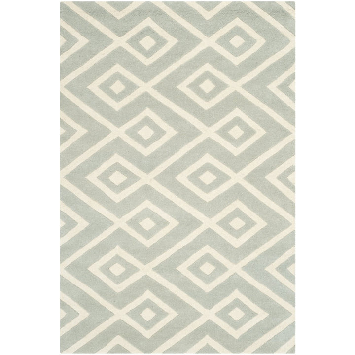 SAFAVIEH Chatham CHT742E Handmade Grey / Ivory Rug Image 1