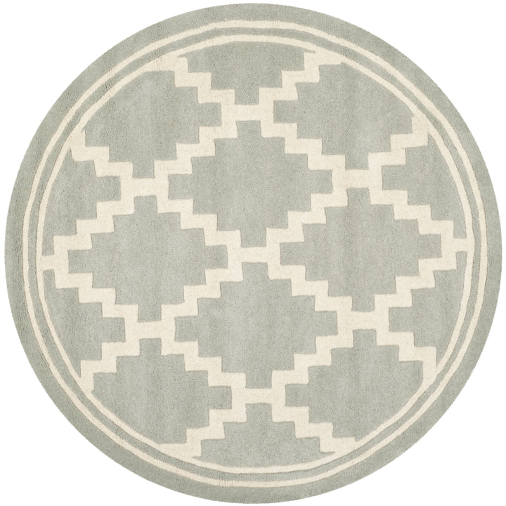 SAFAVIEH Chatham CHT743E Handmade Grey / Ivory Rug Image 6