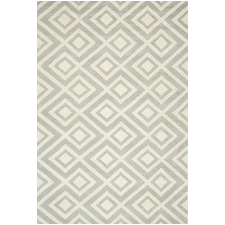 SAFAVIEH Chatham CHT742E Handmade Grey / Ivory Rug Image 11