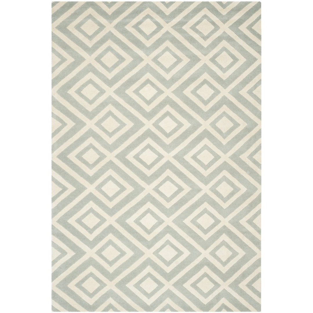 SAFAVIEH Chatham CHT742E Handmade Grey / Ivory Rug Image 1