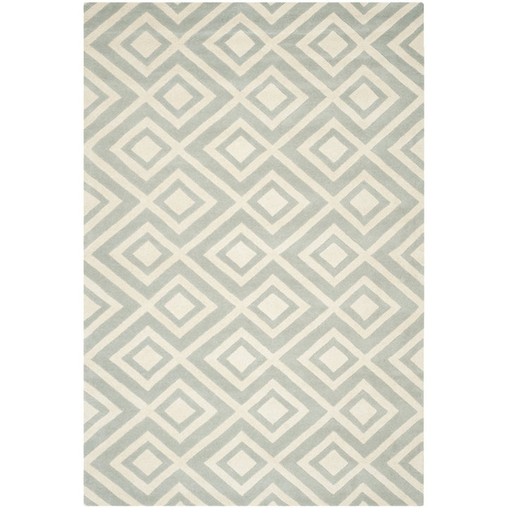 SAFAVIEH Chatham CHT742E Handmade Grey / Ivory Rug Image 1