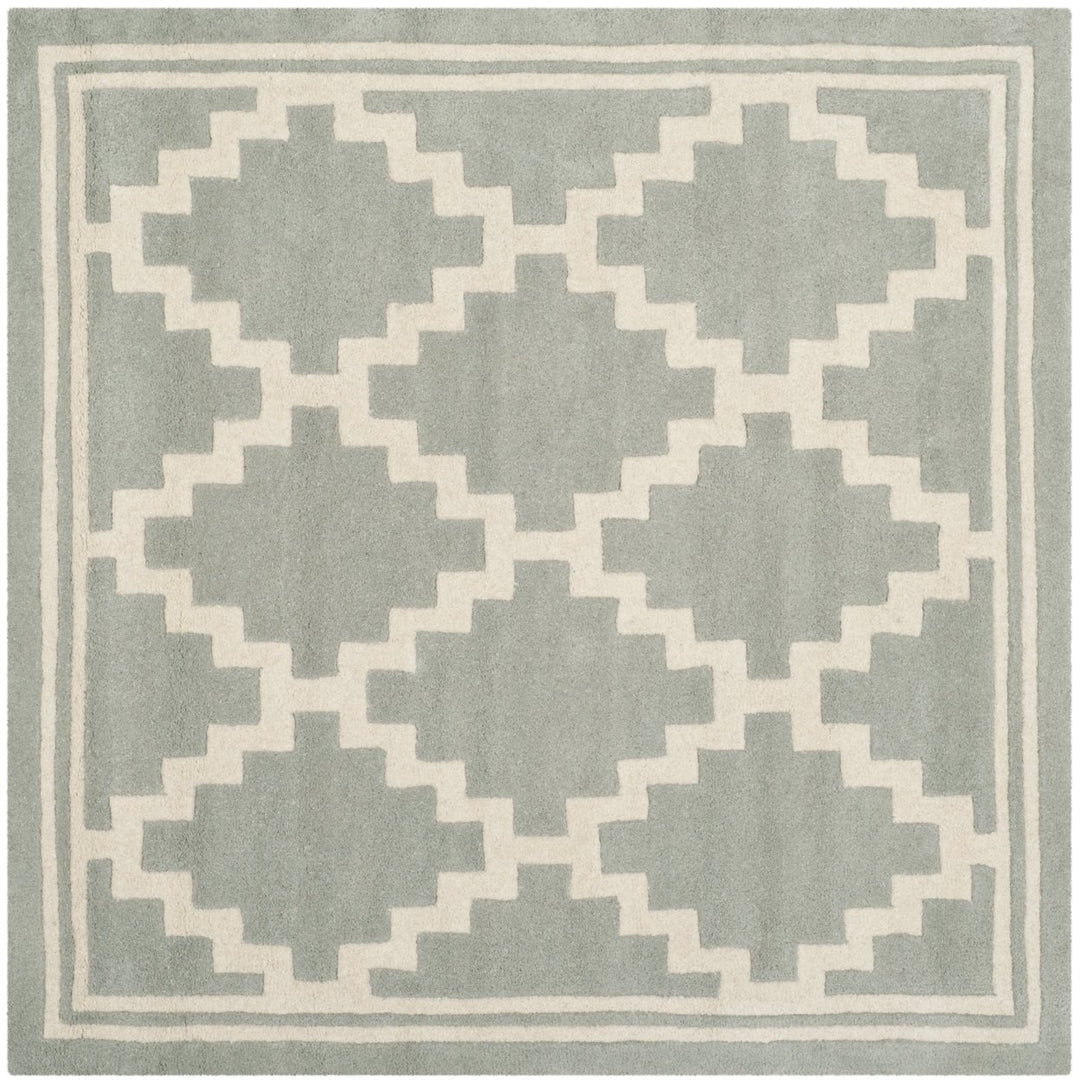 SAFAVIEH Chatham CHT743E Handmade Grey / Ivory Rug Image 7