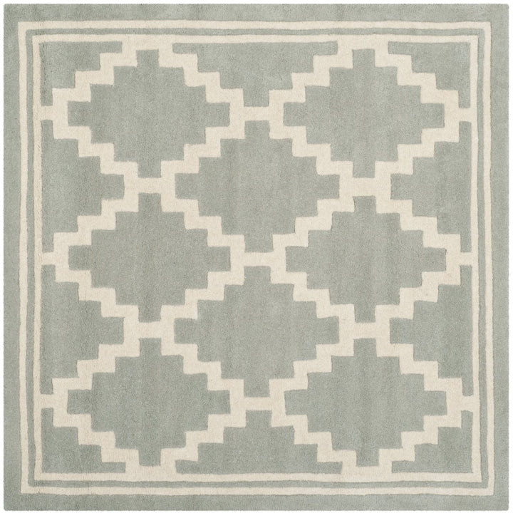 SAFAVIEH Chatham CHT743E Handmade Grey / Ivory Rug Image 7