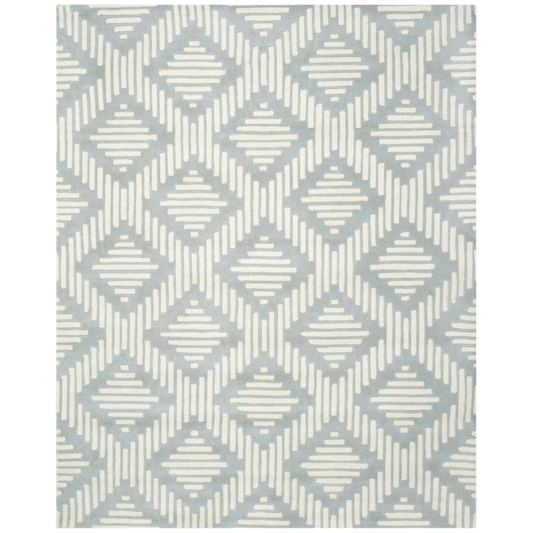 SAFAVIEH Chatham CHT744E Handmade Grey / Ivory Rug Image 1