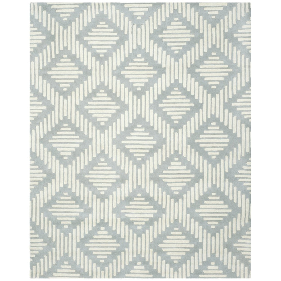 SAFAVIEH Chatham CHT744E Handmade Grey / Ivory Rug Image 1