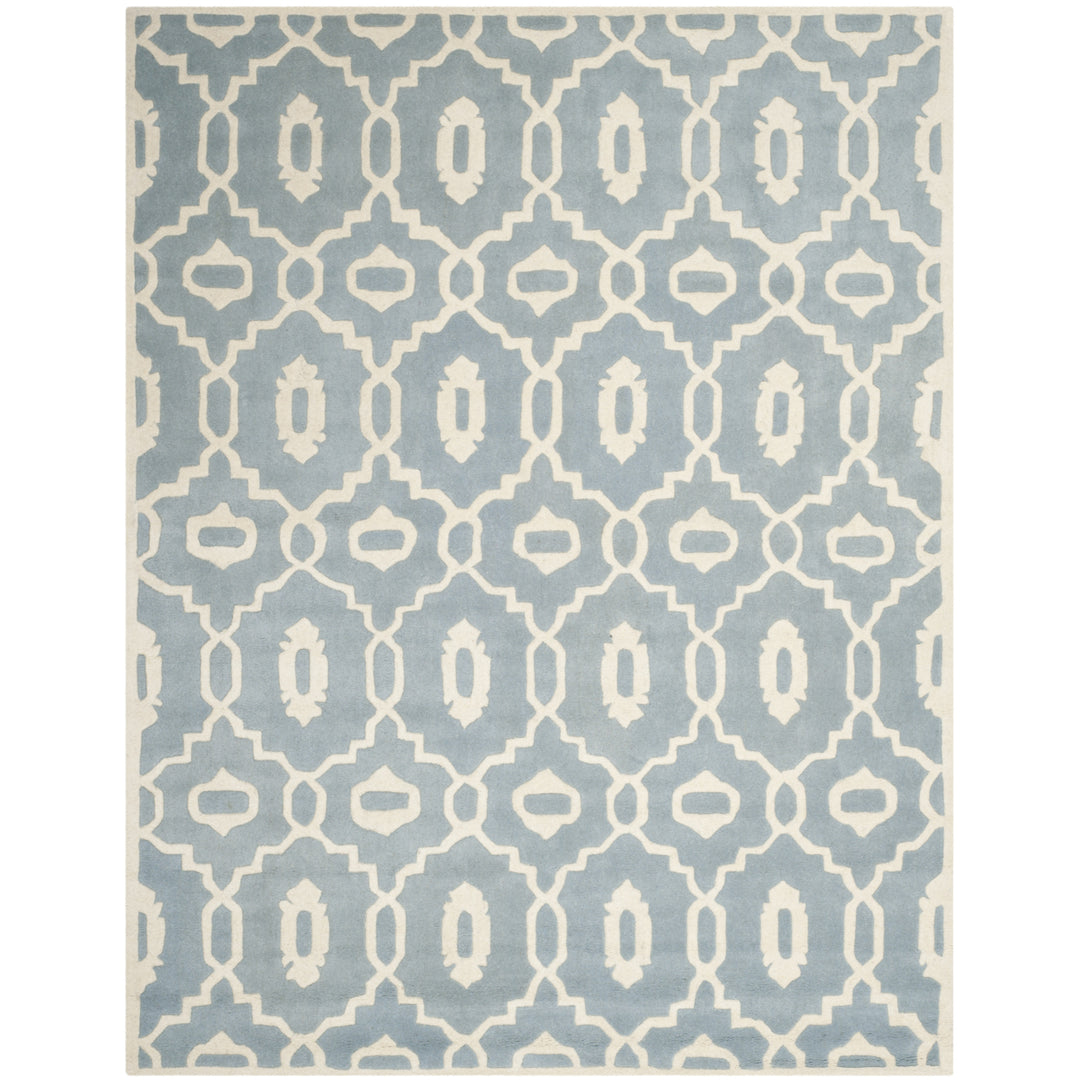 SAFAVIEH Chatham CHT745B Handmade Blue / Ivory Rug Image 1