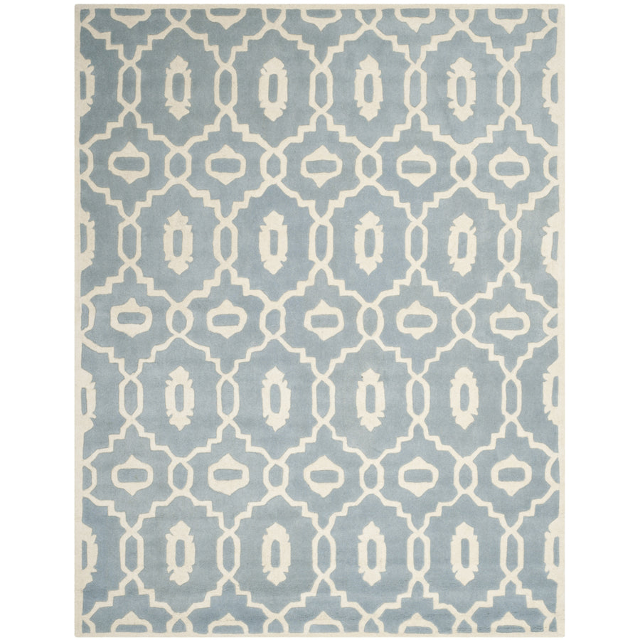 SAFAVIEH Chatham CHT745B Handmade Blue / Ivory Rug Image 1