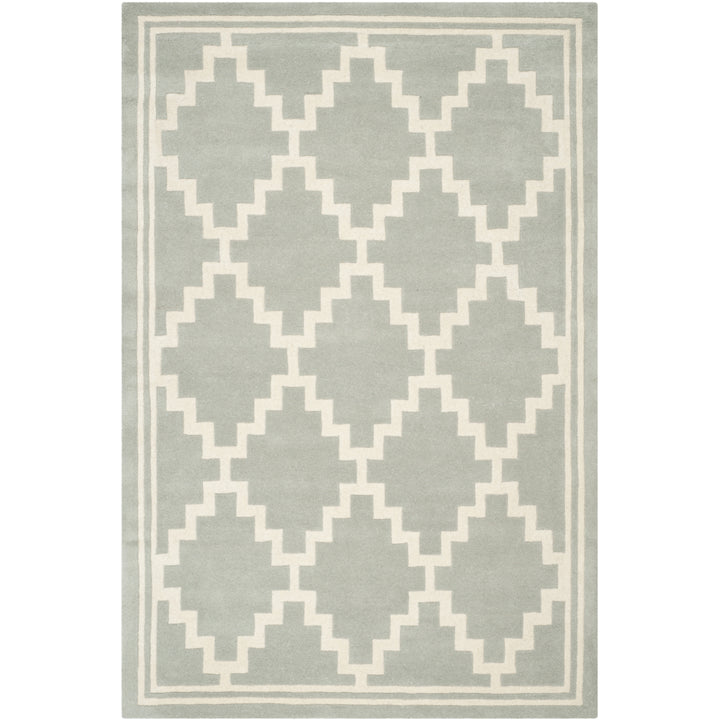 SAFAVIEH Chatham CHT743E Handmade Grey / Ivory Rug Image 8