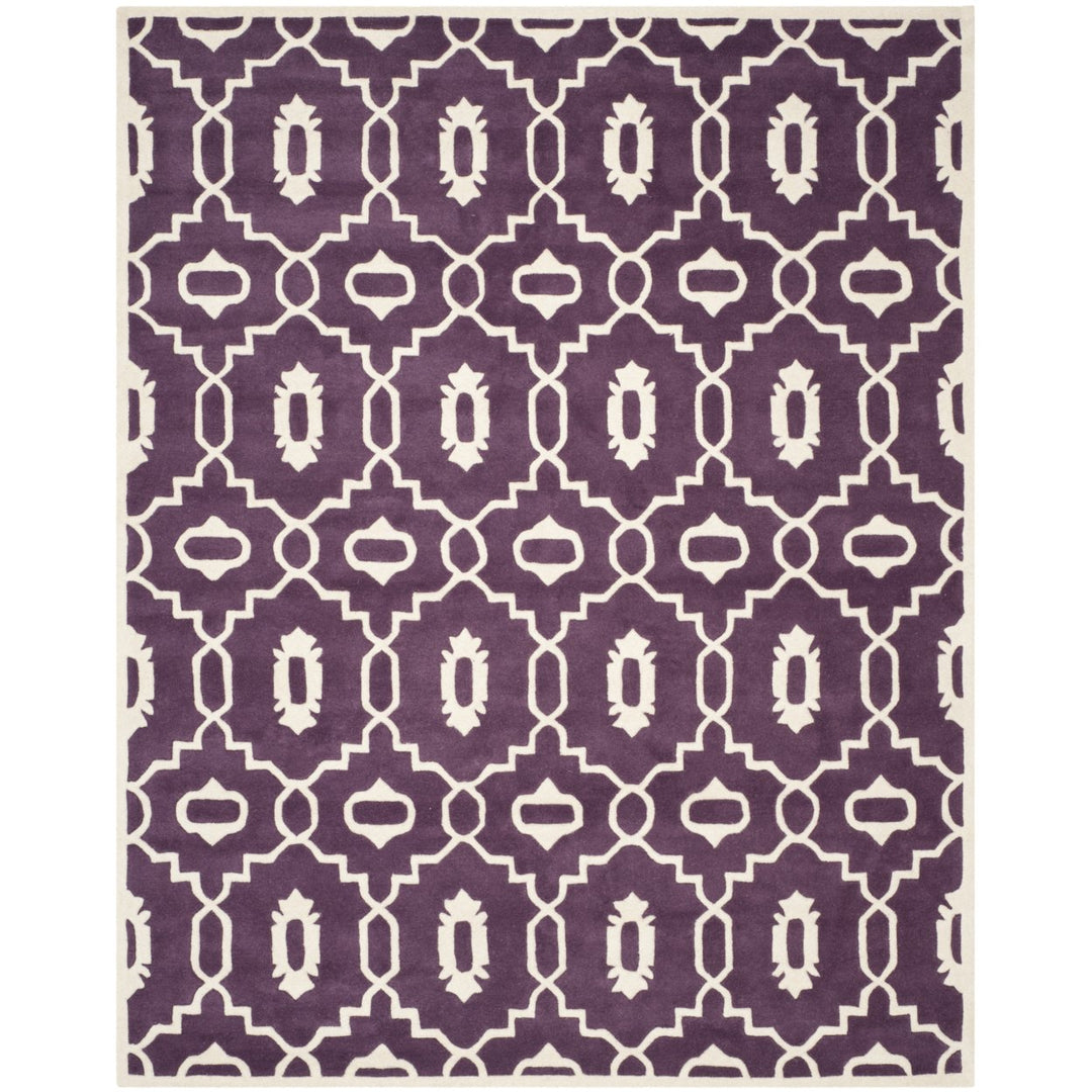 SAFAVIEH Chatham CHT745F Handmade Purple / Ivory Rug Image 1