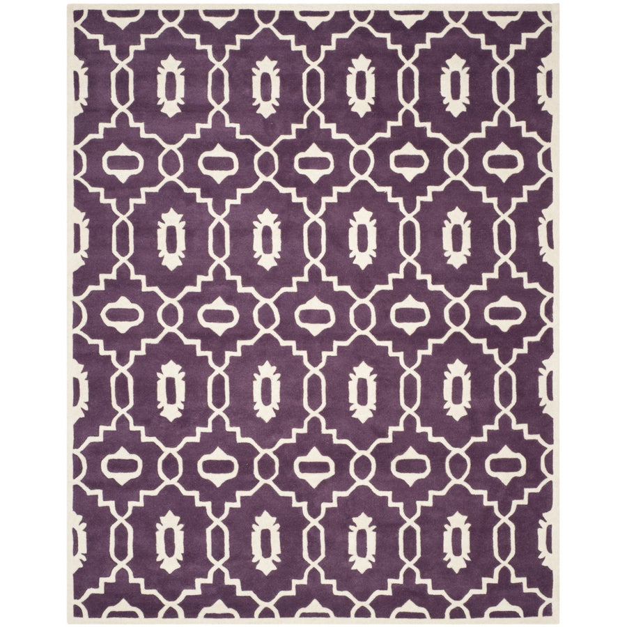 SAFAVIEH Chatham CHT745F Handmade Purple / Ivory Rug Image 1