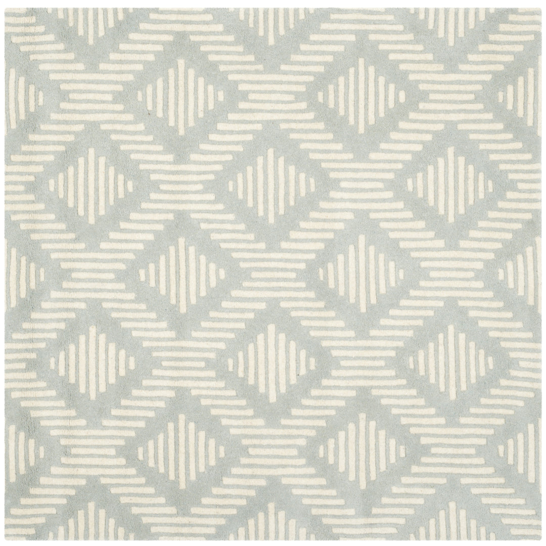 SAFAVIEH Chatham CHT744E Handmade Grey / Ivory Rug Image 6