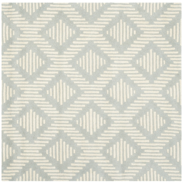 SAFAVIEH Chatham CHT744E Handmade Grey / Ivory Rug Image 6