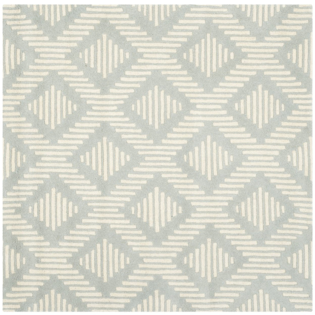 SAFAVIEH Chatham CHT744E Handmade Grey / Ivory Rug Image 1