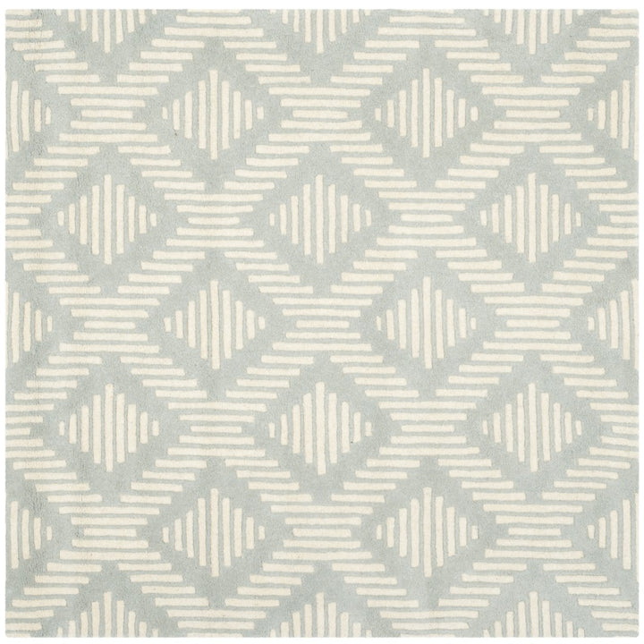 SAFAVIEH Chatham CHT744E Handmade Grey / Ivory Rug Image 1