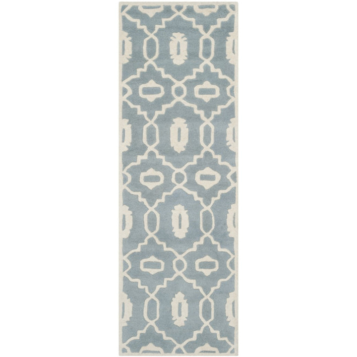 SAFAVIEH Chatham CHT745B Handmade Blue / Ivory Rug Image 1