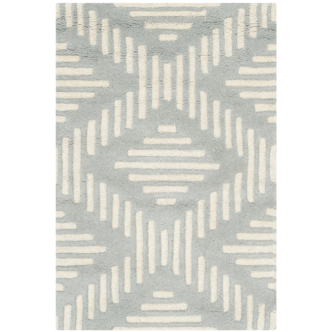 SAFAVIEH Chatham CHT744E Handmade Grey / Ivory Rug Image 1