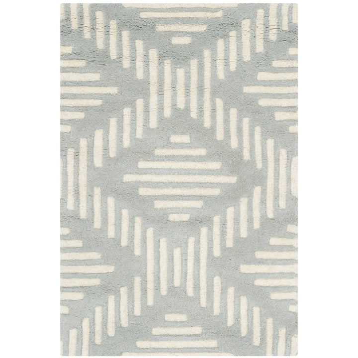 SAFAVIEH Chatham CHT744E Handmade Grey / Ivory Rug Image 1