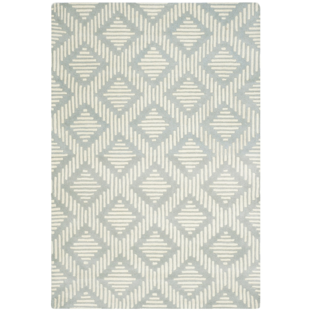 SAFAVIEH Chatham CHT744E Handmade Grey / Ivory Rug Image 10