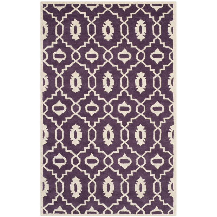 SAFAVIEH Chatham CHT745F Handmade Purple / Ivory Rug Image 11