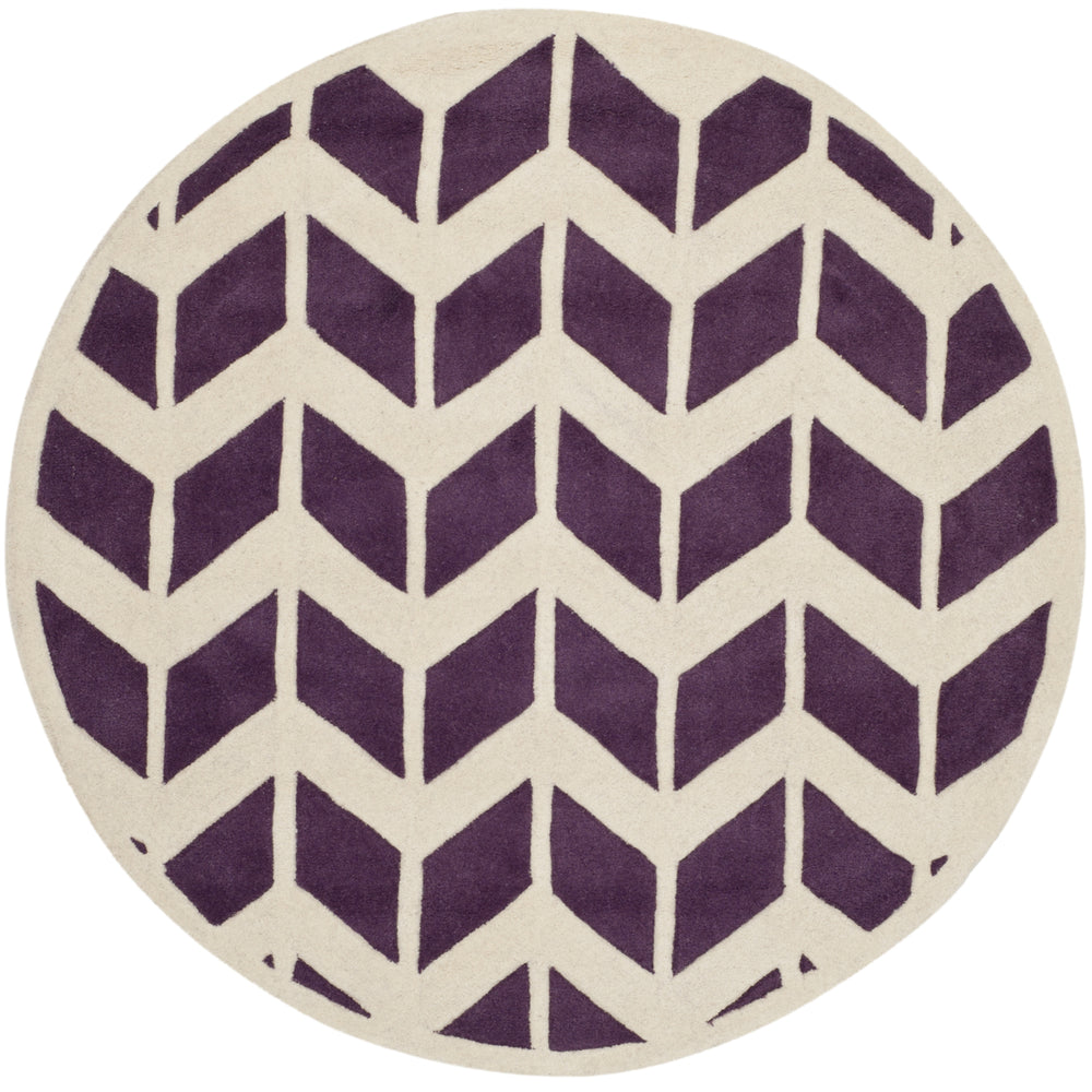 SAFAVIEH CHT746F Chatham Purple / Ivory Image 2