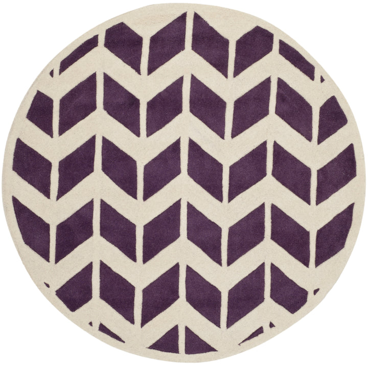 SAFAVIEH CHT746F Chatham Purple / Ivory Image 2