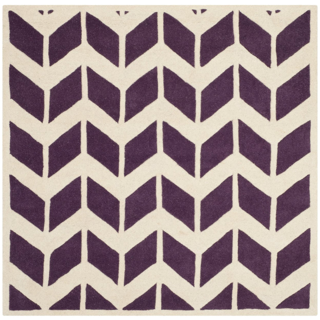 SAFAVIEH CHT746F Chatham Purple / Ivory Image 1