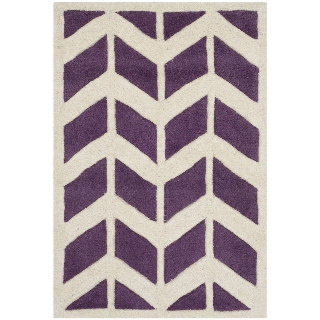 SAFAVIEH CHT746F Chatham Purple / Ivory Image 1