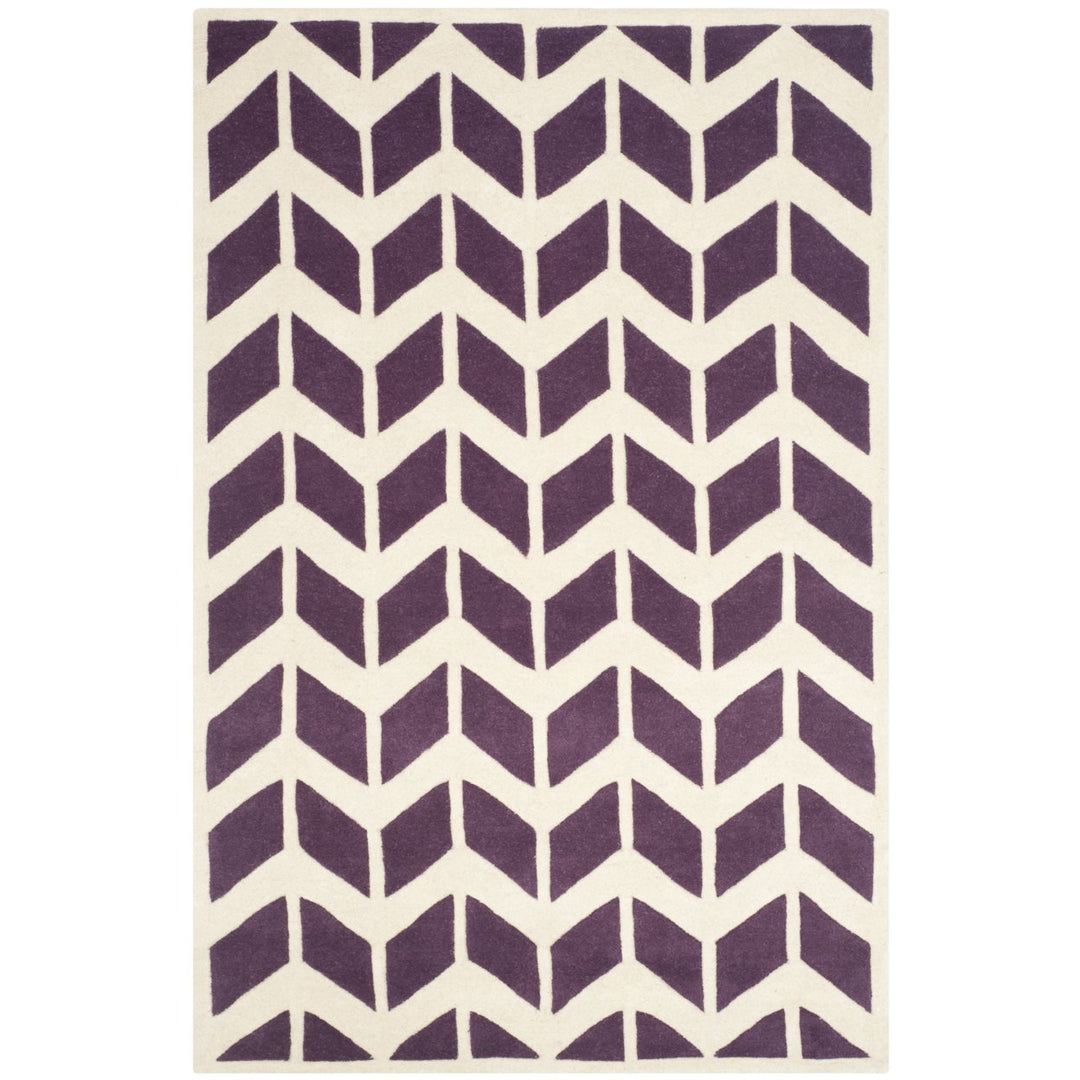 SAFAVIEH CHT746F Chatham Purple / Ivory Image 1