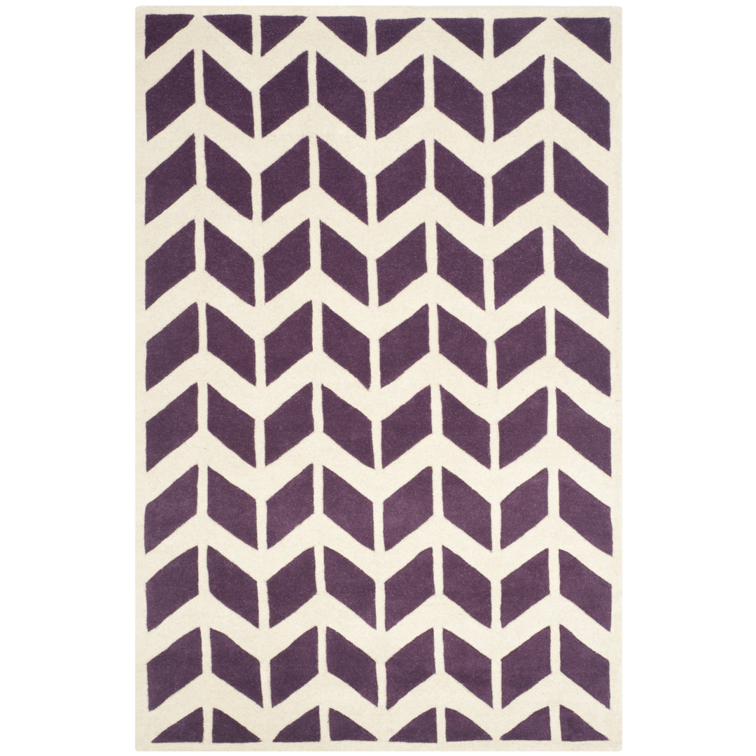 SAFAVIEH CHT746F Chatham Purple / Ivory Image 6